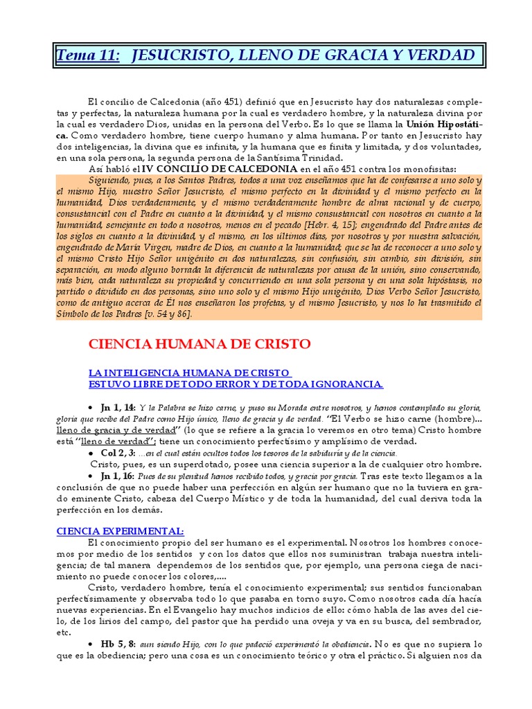 Jesucristo: Gracia y Verdad en Su Naturaleza | PDF | Cristo (título ...