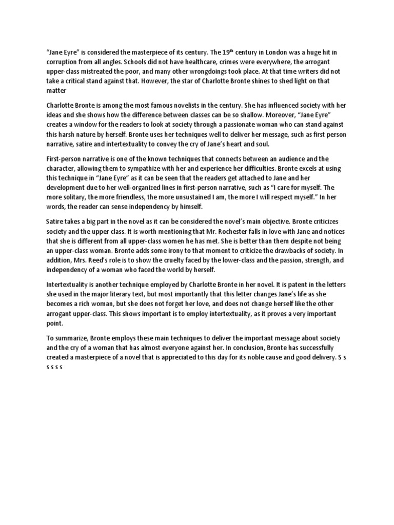 Jane Eyre Project PDF Jane Eyre Brontë Family