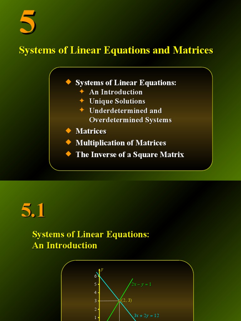 System of Linear Equations | PDF | Matrix (Mathematics) | Equations