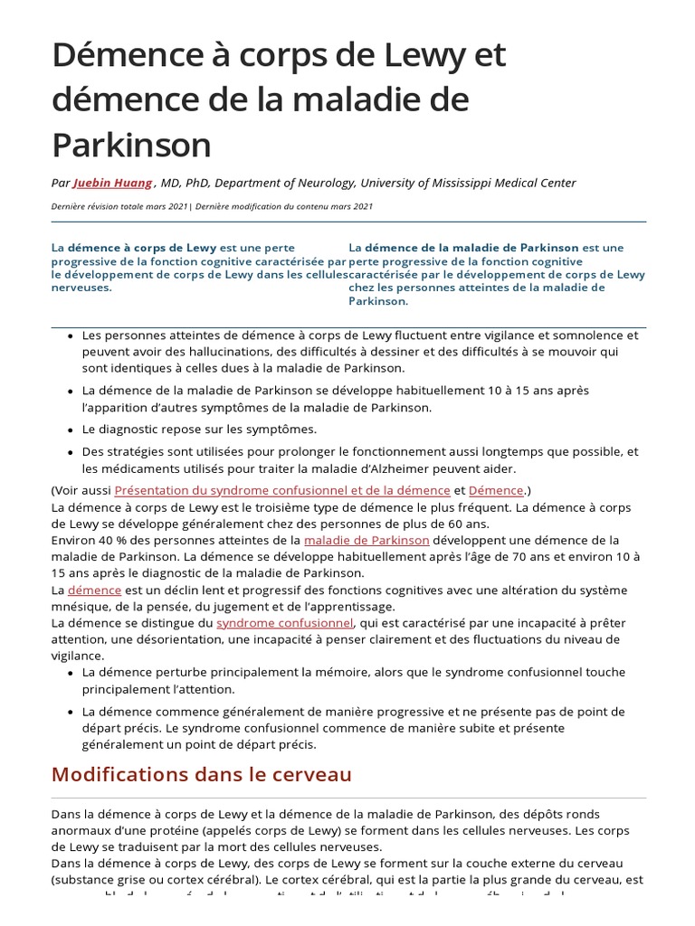 Démence À Corps de Lewy DCL | PDF | Démence | Maladie d'Alzheimer