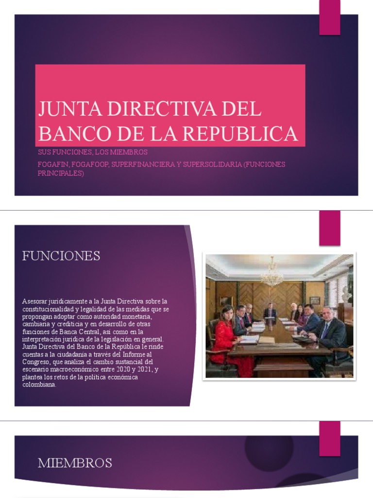 Funciones de la Junta Directiva del Banco | PDF | Bancos | Cooperativa