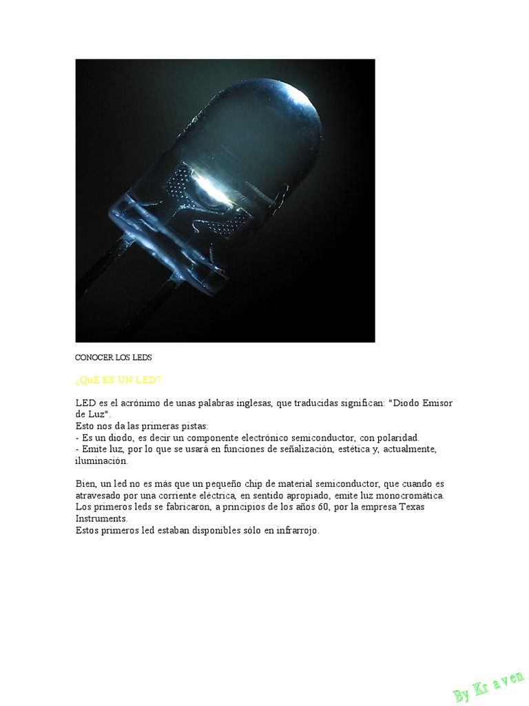 Guía Completa sobre LEDs y sus Tipos | PDF | Diodo emisor de luz ...