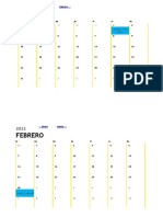 Plantilla Calendario de 12 Meses Con Feriados en Argentina 1