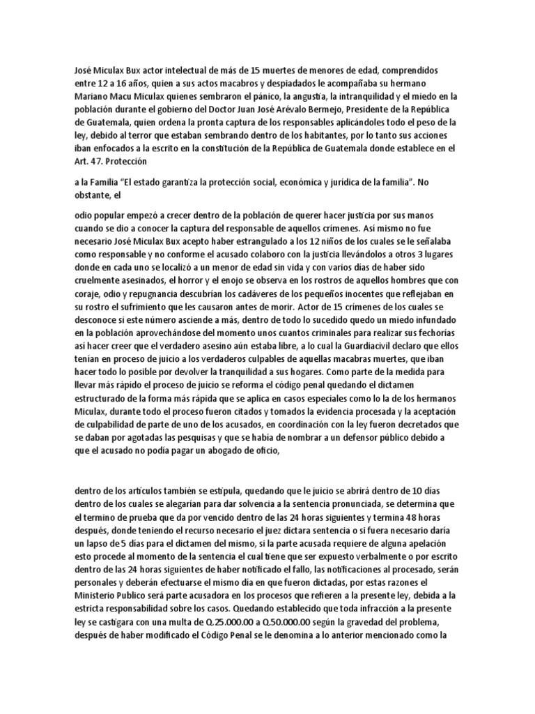 Caso Miculax | PDF | Sentencia (ley) | Derecho penal