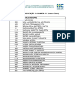 Lista de Convocação 4 Chamada - R1 (Acesso Direto)