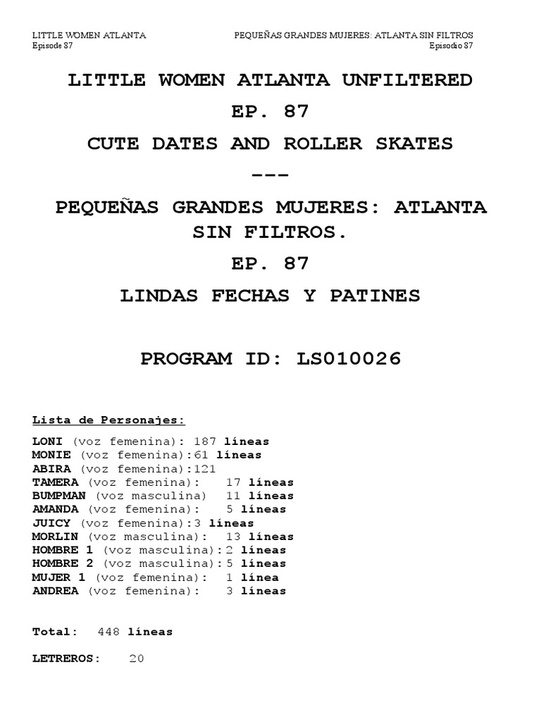 Little Women Atlanta Unfiltered Ep. 87 LS010026 PDF
