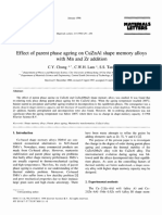 Jurnal Chung Effect of Aging On CuZnAl Shape Memory With MN Addition