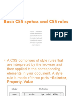 CSS Basic CSS syntax and rules