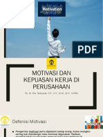 Pertemuan 12 - Motivasi Dan Kepuasan Kerja Di Perusahaan