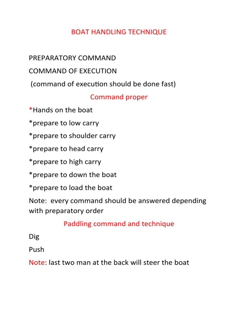 Boat Handling Technique PDF