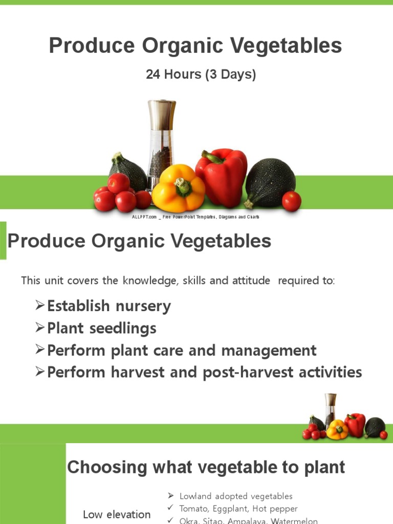 Organic Vegetable Production Guide | PDF | Seed | Pest (Organism)
