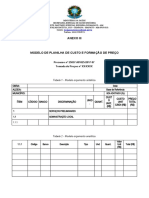 3 - Anexo III - Modelo de Planilha de Custos e Formação de Preço