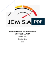 Procedimiento Monte y Desmonte de Llanata JCM S.A.S