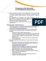 Gold Prospecting Legislative Regulatory Requirements