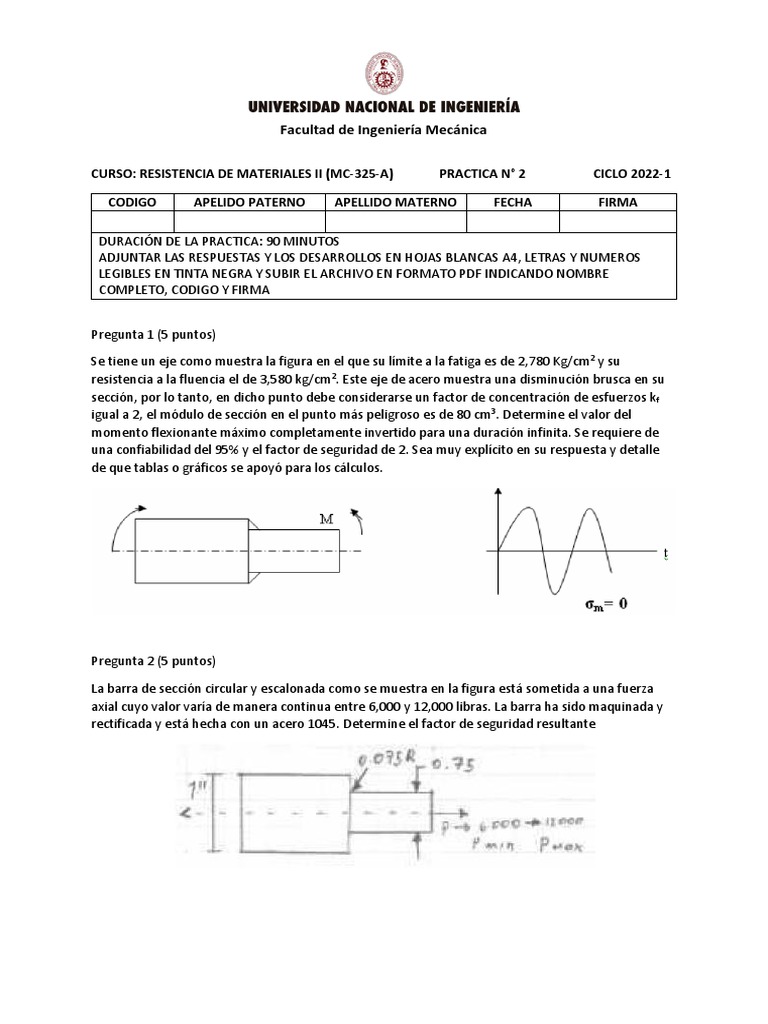 Práctica de Resistencia de Materiales | PDF