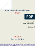 HUM1021 Ethics Values Social Responsibility