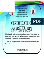 CERTIFICATE For Retirees
