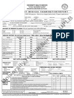 UHS Pre Enrolment Physical Examination Report Form FILLABLE