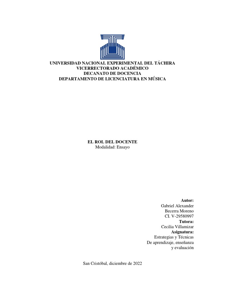 Rol del Docente en la Educación Actual | PDF | Método de enseñanza ...
