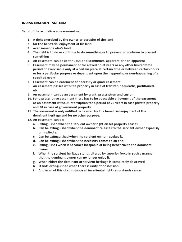 Indian Easement Act 1882 PDF