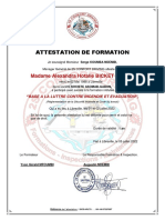 BICKET ABAGA - Attestation de Formation Lutte Contre Incendie Et Evacuation