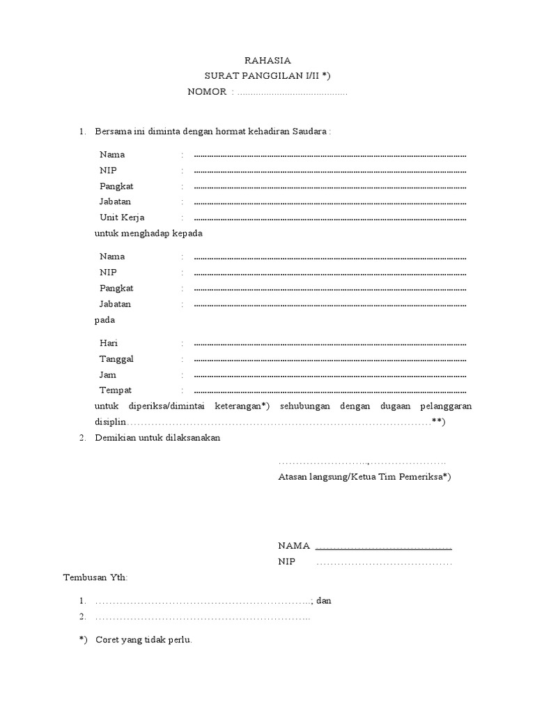 Contoh Surat dan BAP Disiplin PNS | PDF | Game & Aktivitas | Hukum