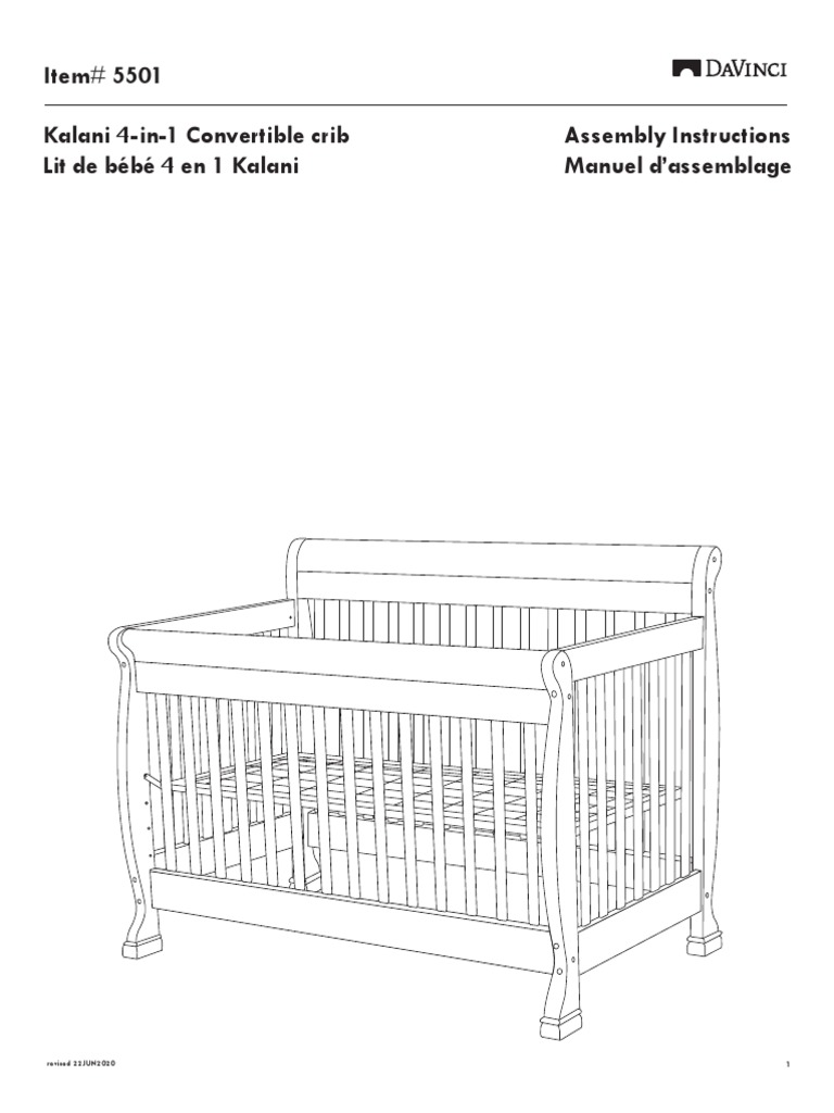 M5501 Kalani Crib Manual HS 20200622 PDF Biens manufacturés