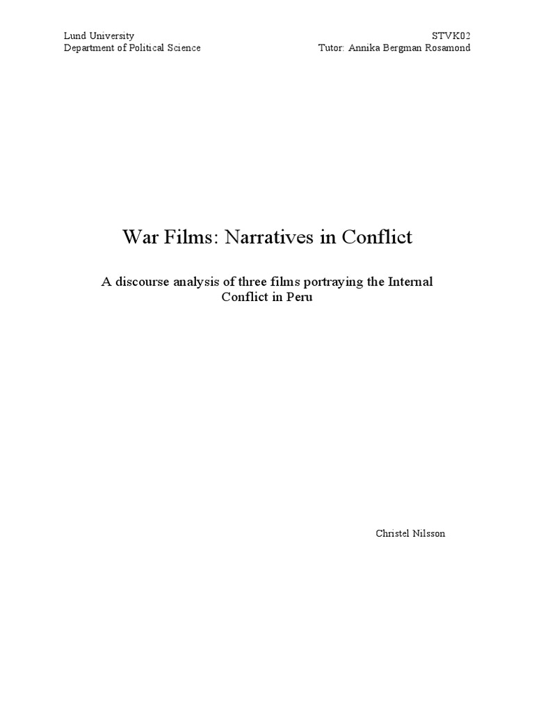 War Films Narratives in Conflict | PDF | Gender | Gender Studies