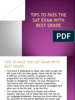 Tips To Pass The SAT Exam With Best Grade