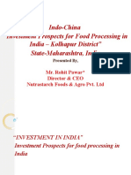 Investment prospects for food processing in Kolhapur District, India