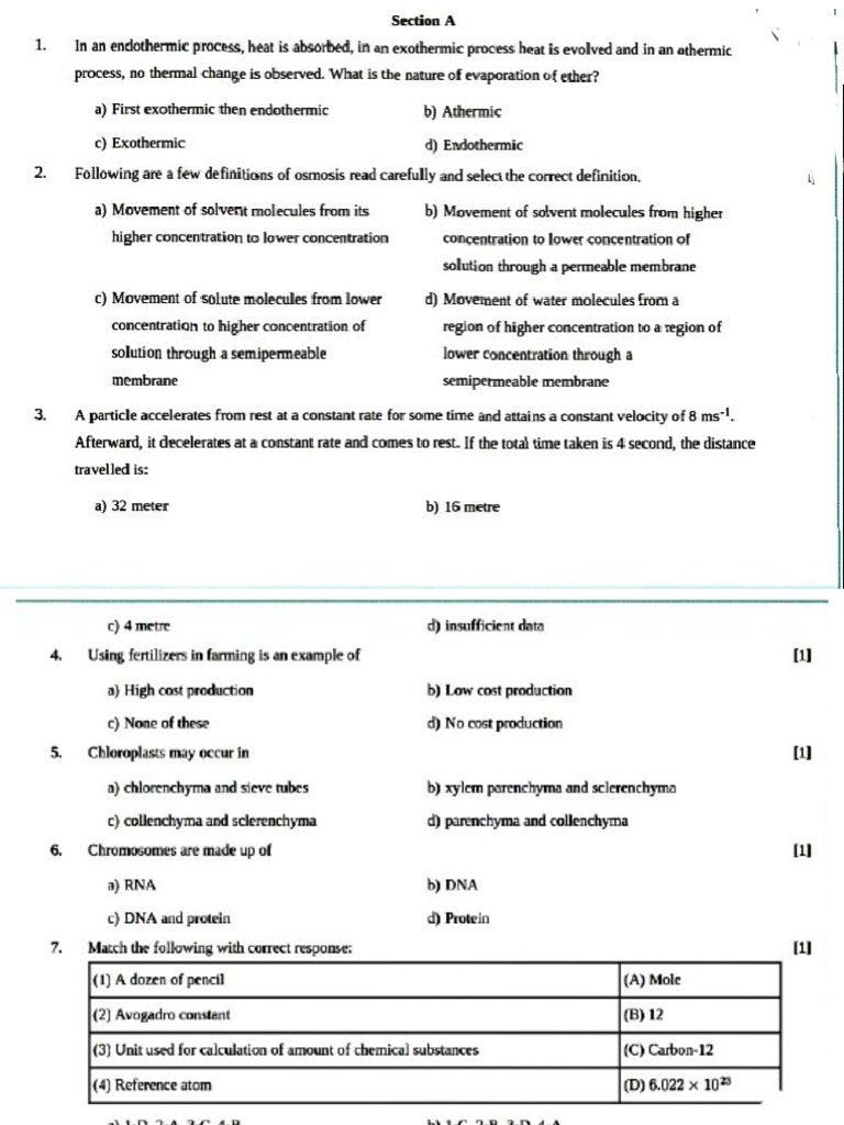 Cbse Class 9th Science Paper1 | PDF
