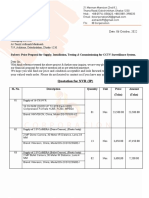 CCTV Surveillance System Price Proposal