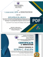 Certificate of Innovation