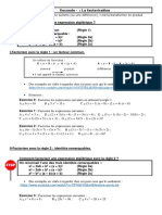 FACTORISER Une Expression Fiche Méthode