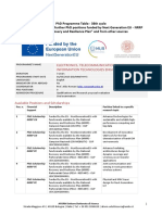 38 PNRR 2 PHD Programme Table ElectronicsTelecommunicationsInformationTechnologiesEngineering