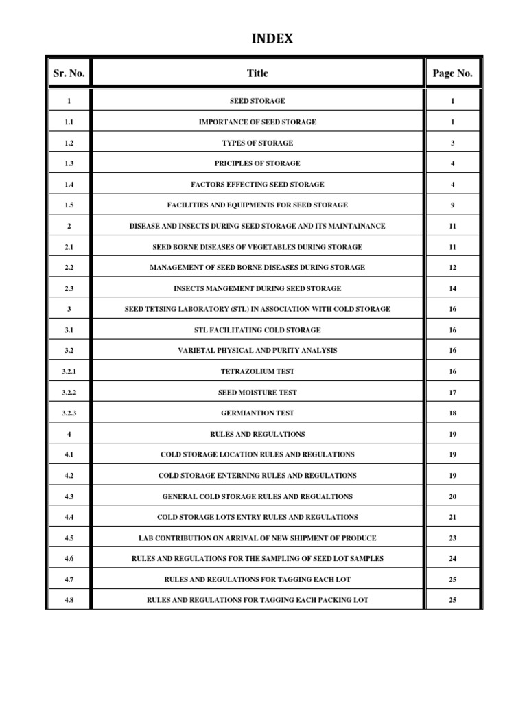 Cold Storage Book (Rules & Regulations) PDF Seed Humidity