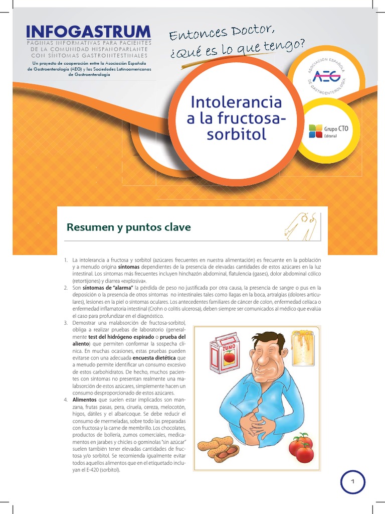 Dieta para Intolerancia a Fructosa y Sorbitol | PDF | Diarrea | Fructosa