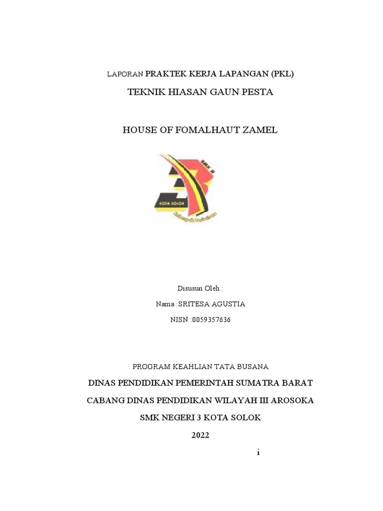 Contoh Format LAPORAN PKL | PDF