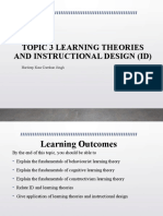 Topic 3 - Learning Theories and ID - May 2022