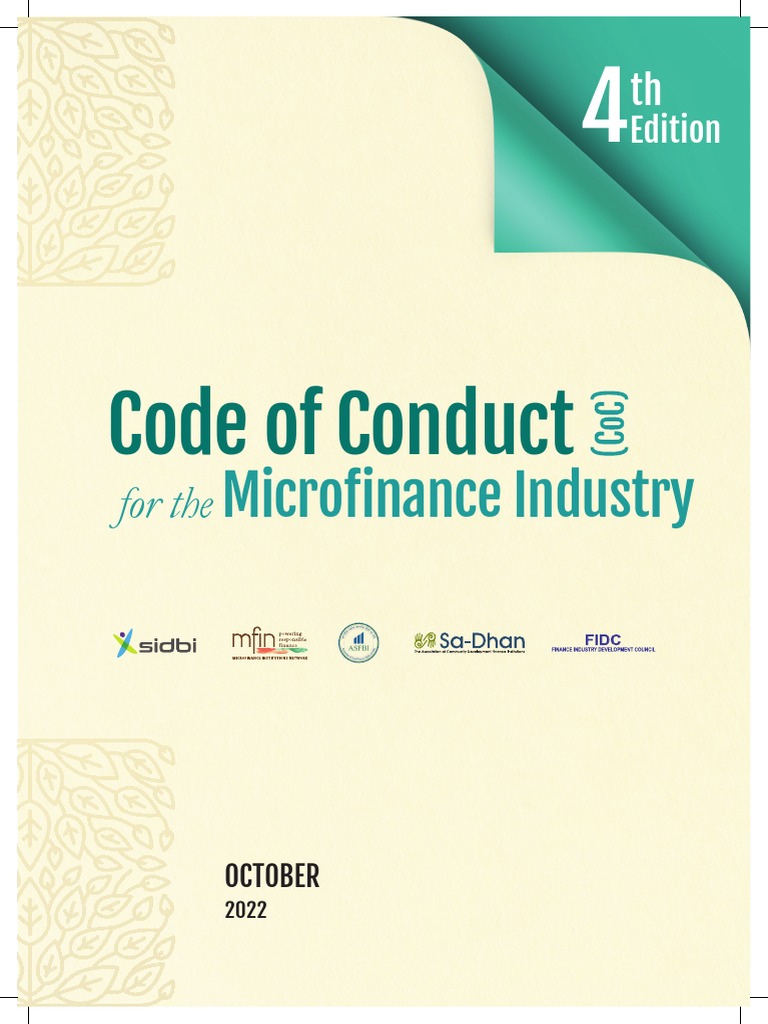Microfinance Industry Code of Conduct | PDF | Microfinance | Loans