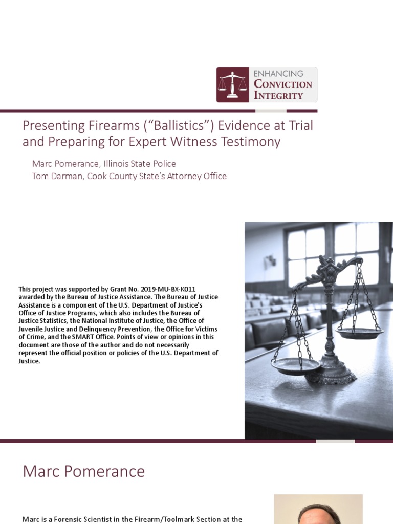 Firearms Evidence Presentation at Trial | PDF | District Attorney ...