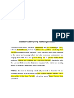 Commercial Property Rental Agreement Format