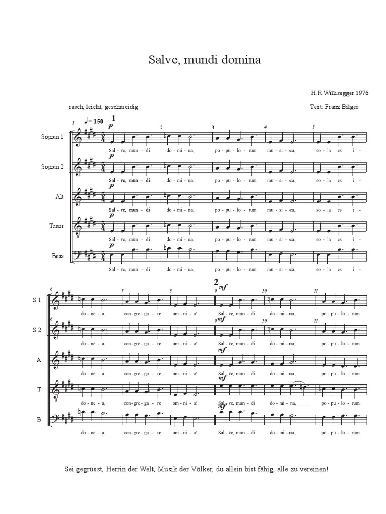 Salve mundi partitur pdf
