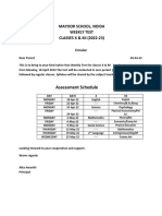 Circular and Datesheet of Weekly Test