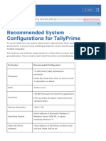 System Configuration For Tallyprime