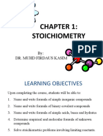 Chapter 1 Stoichiometry - Student