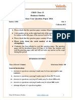 CBSE Class 12 Business Studies Question Paper 2016 With Solutions