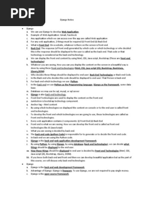 Django Notes