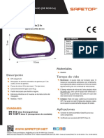 Descripción Materiales Tiempo de Vida: Mosquetón de Aluminio (De Rosca) REF. 80120A