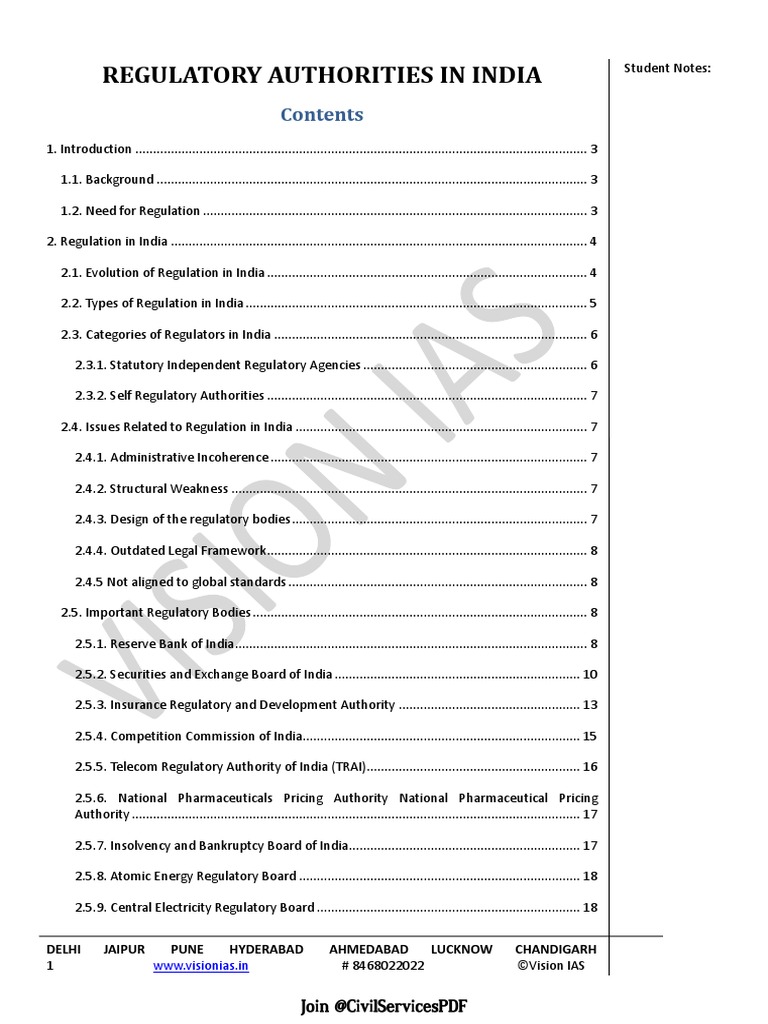 Regulatory Authorities in India | PDF | Reserve Bank Of India | Insurance
